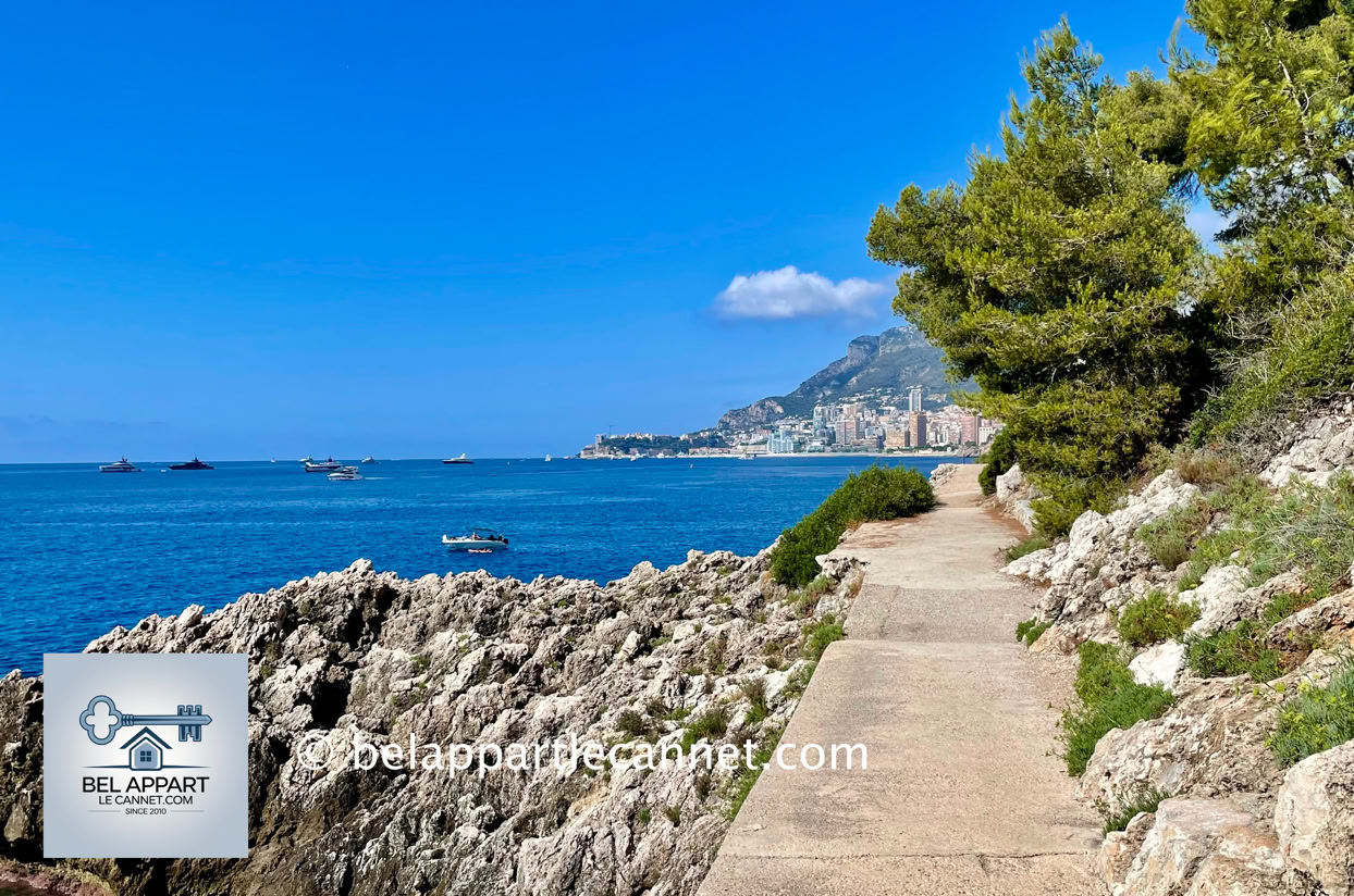 Formant avec le Cap d’Antibes et le Cap Ferrat la trilogie des grands sites naturels de la Côte d’Azur, le Cap Martin s’impose comme l’un des joyaux du littoral méditerranéen. Blotties dans une haute pinède, ces demeures élégantes dressent leurs façades immaculées face à la somptueuse baie de Roquebrune, dans un décor à la fois paisible et majestueux. 